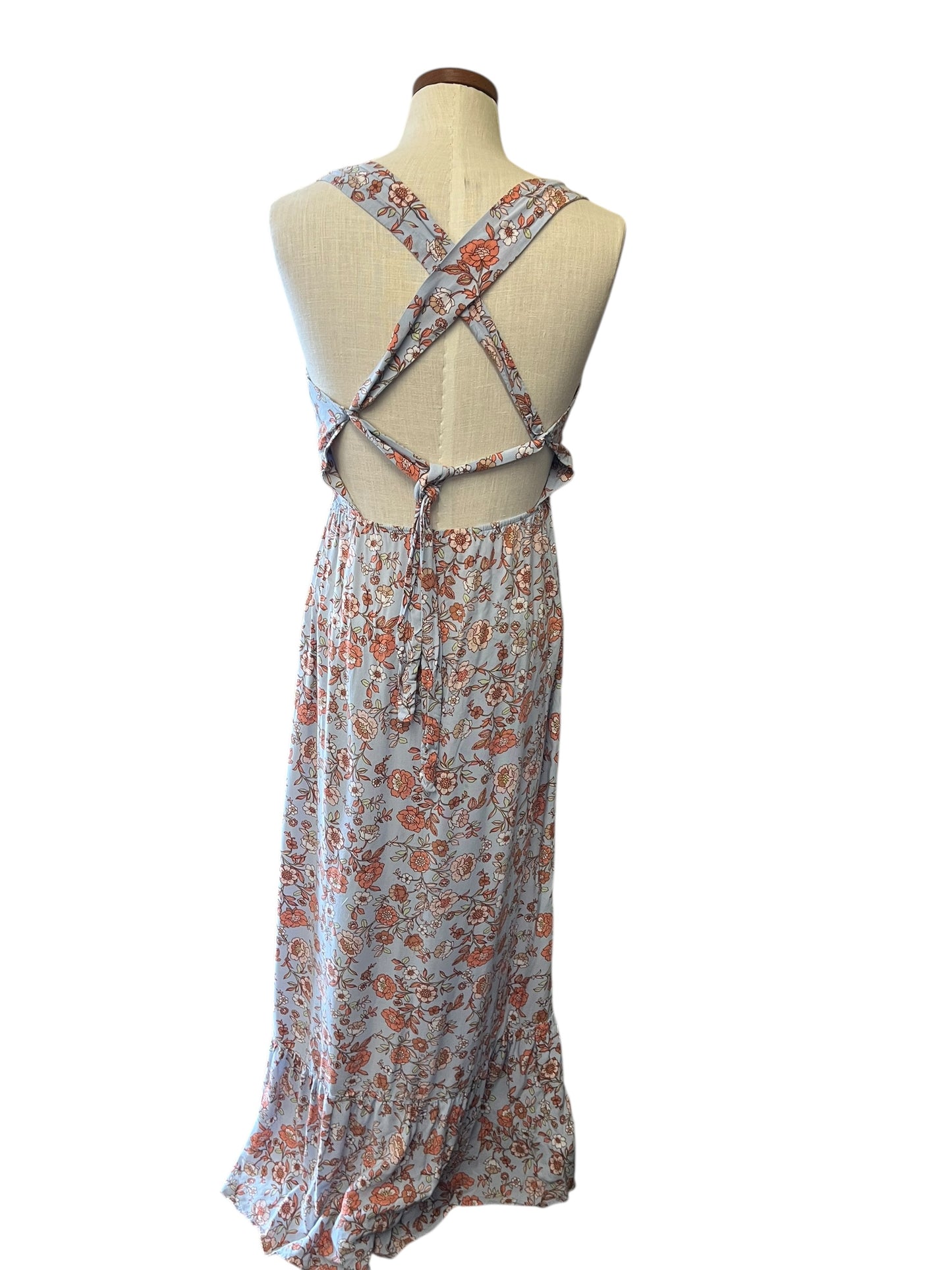blue floral No Comment dress, large