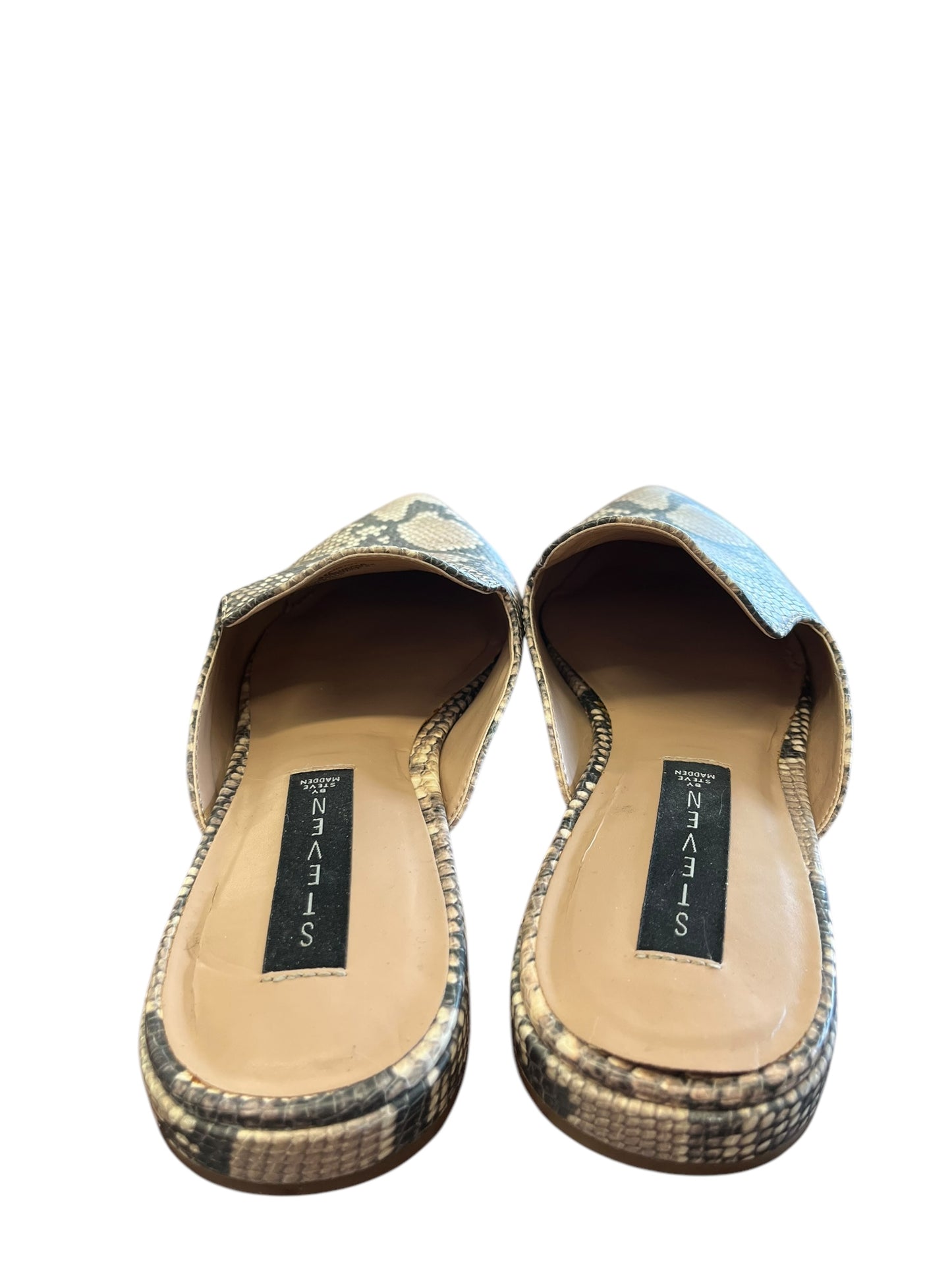 snakeskin Steven New York Mules, 9