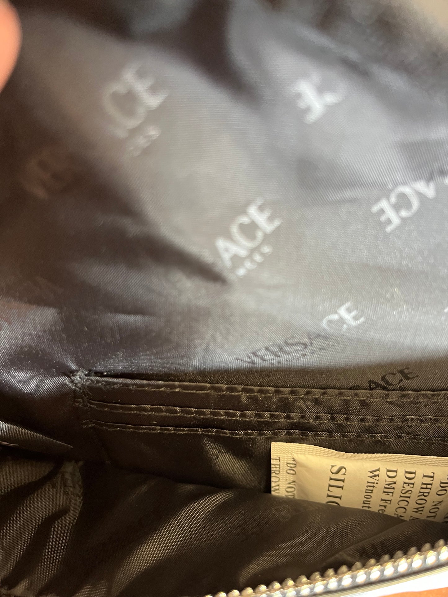 silver Versace parfums Belt Bag
