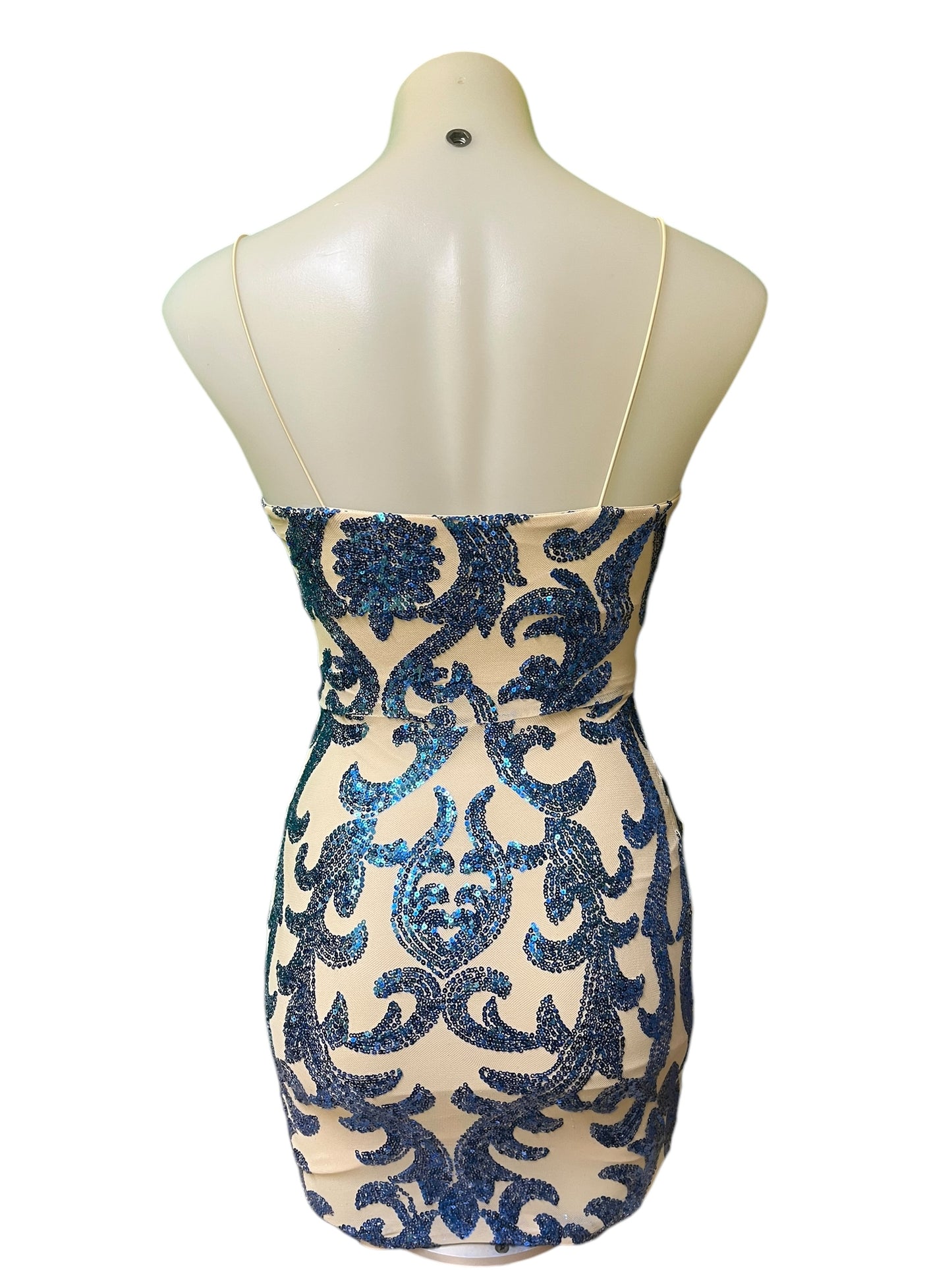 blue Windsor dress, xs