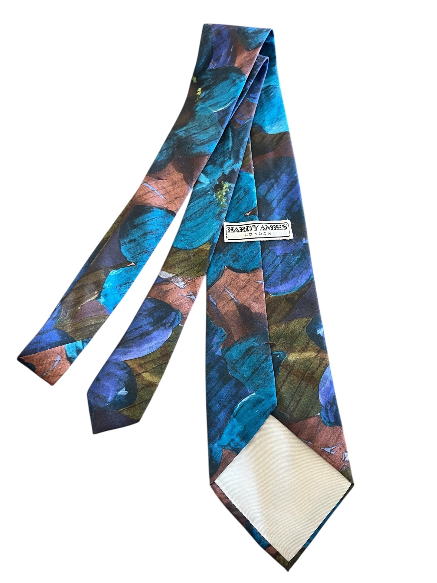blue floral Hardy Ames London tie