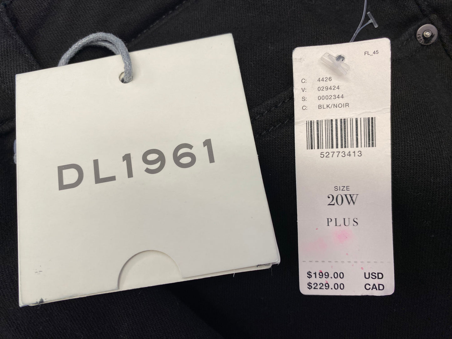 black Anthropologie+ designer jeans, 20W