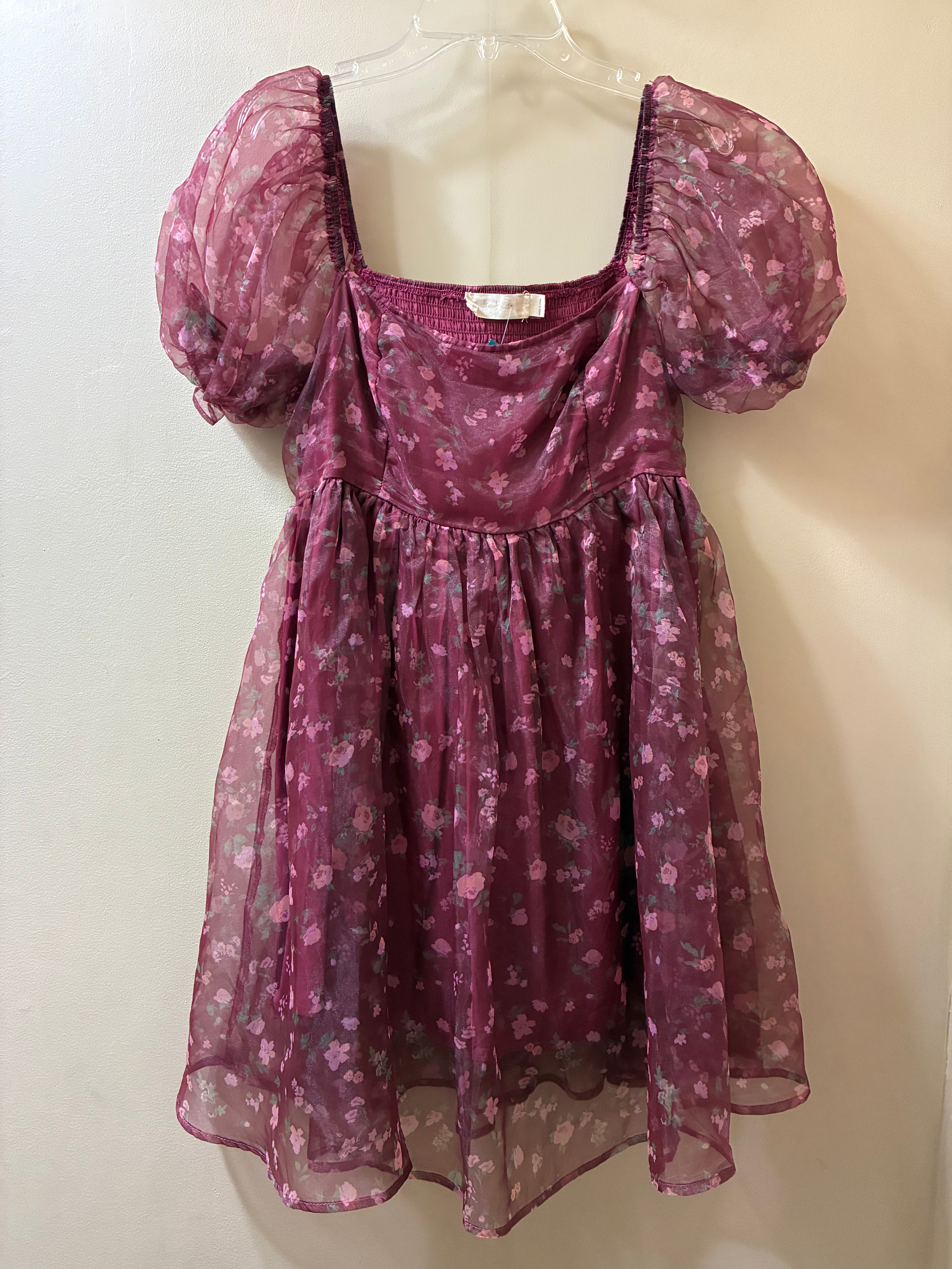 burgundy floral Altar'd State dress, medium – Pass It On! Consignment