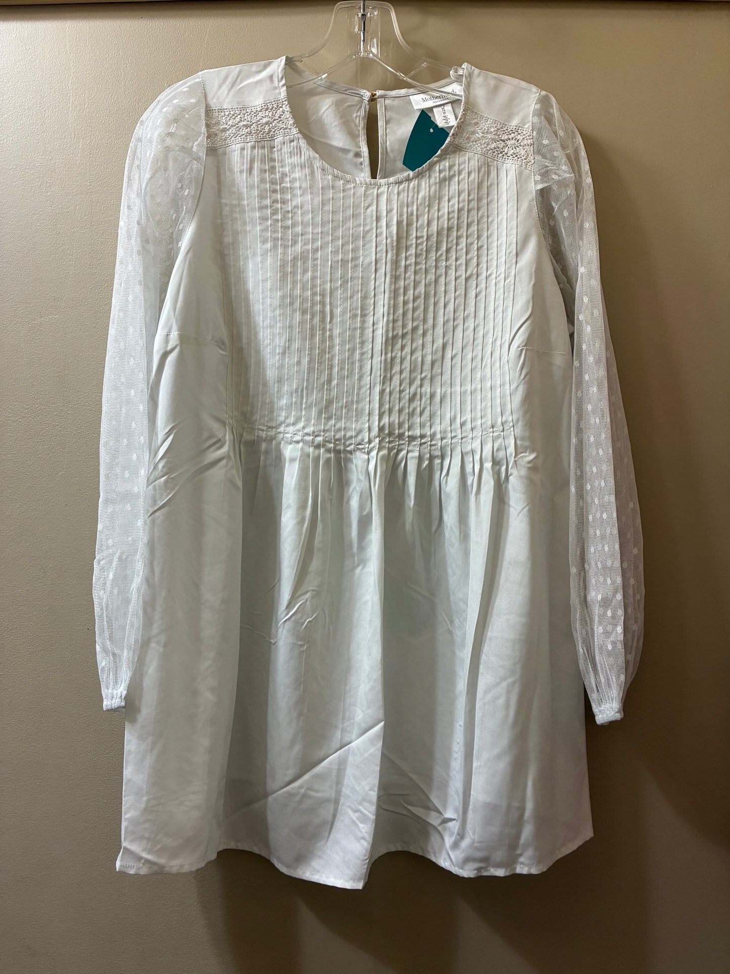 white Motherhood maternity top, medium