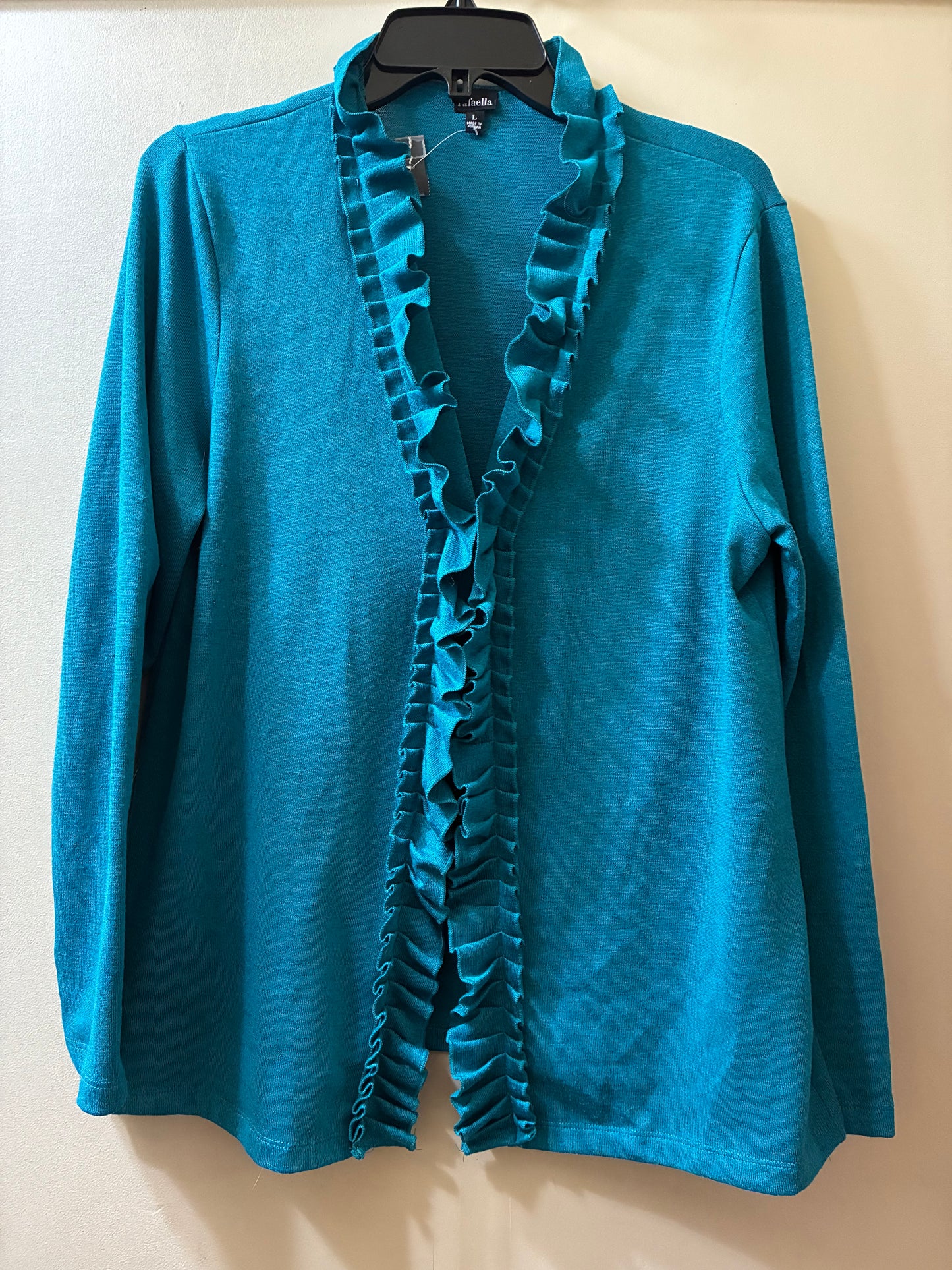 teal Rafaella cardigan, large