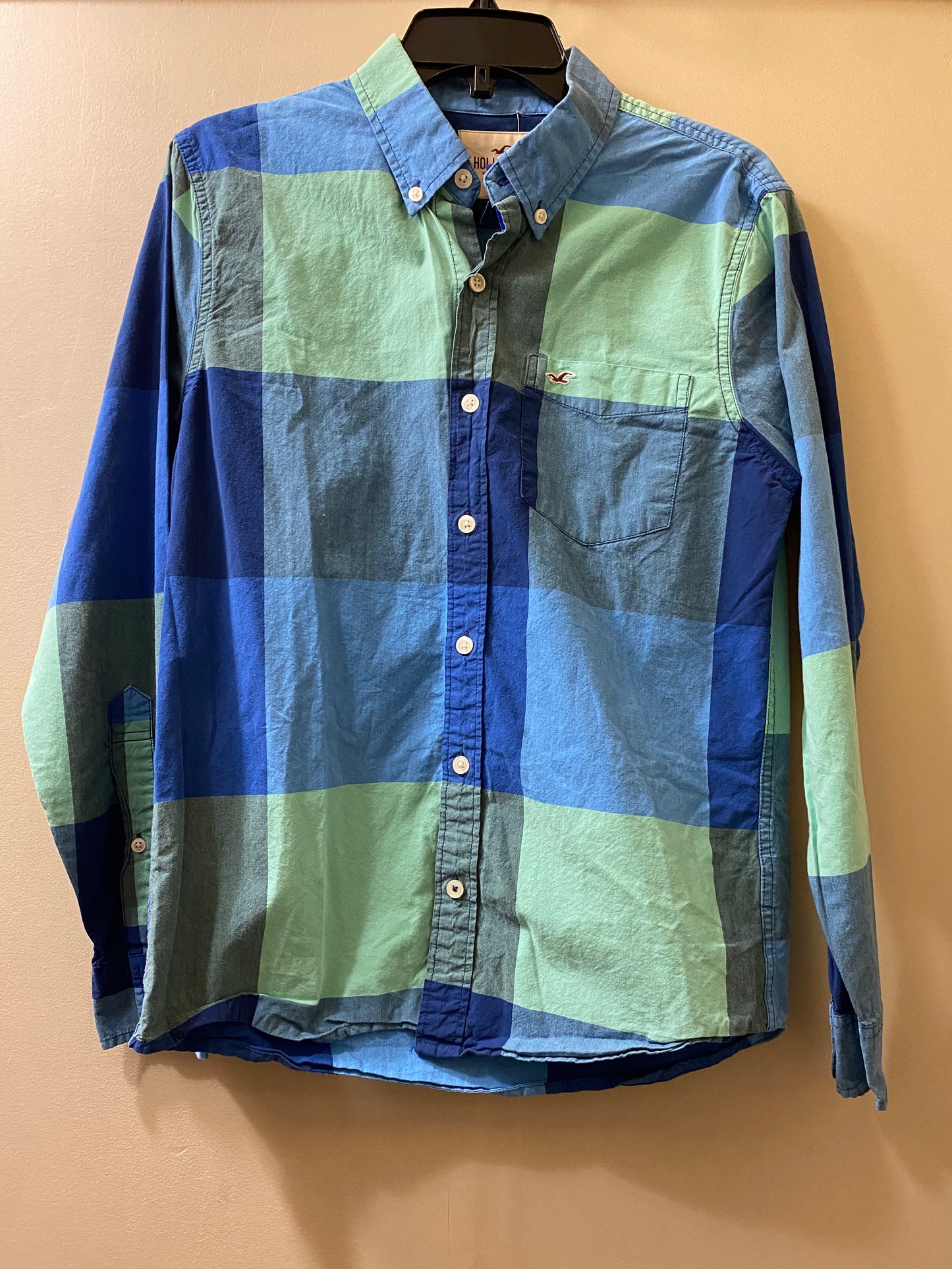 green, blue Hollister mens top, small