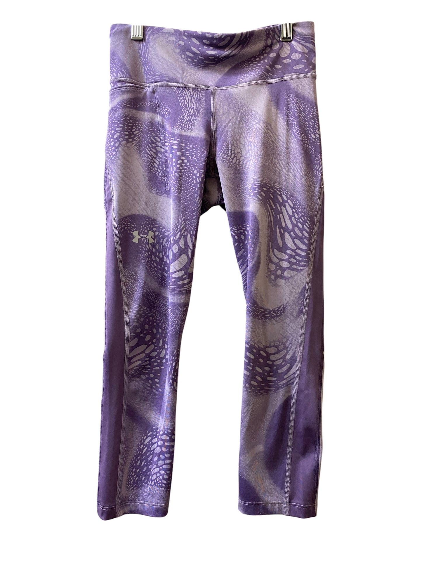 purple Under Armour girls leggings, small