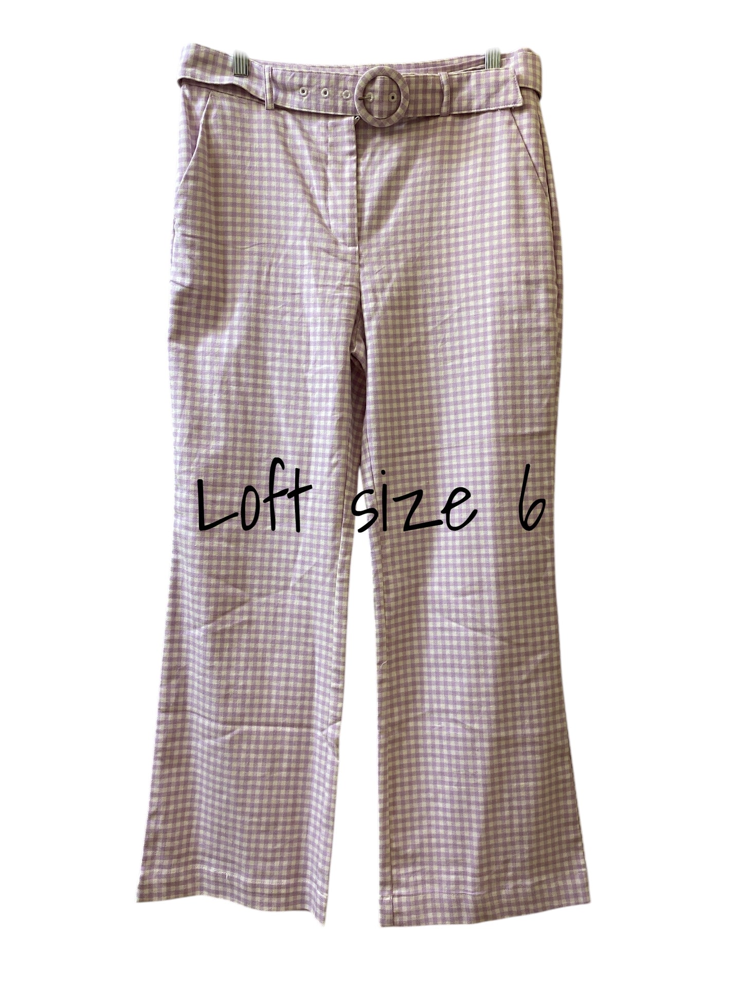purple, white Loft womens pants, 6