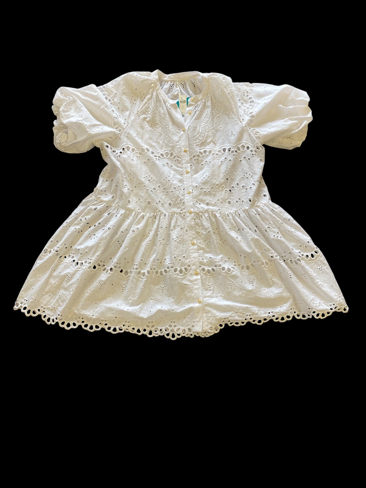 white Anthropologie + designer dress, 2XL