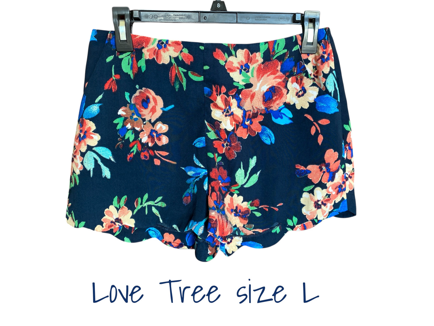 navy floral Love Tree shorts, large