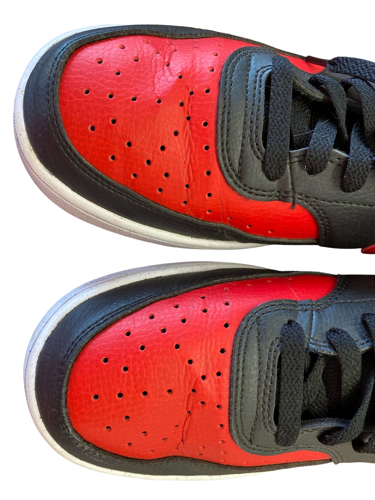 red, black Nike mens sneakers, 10