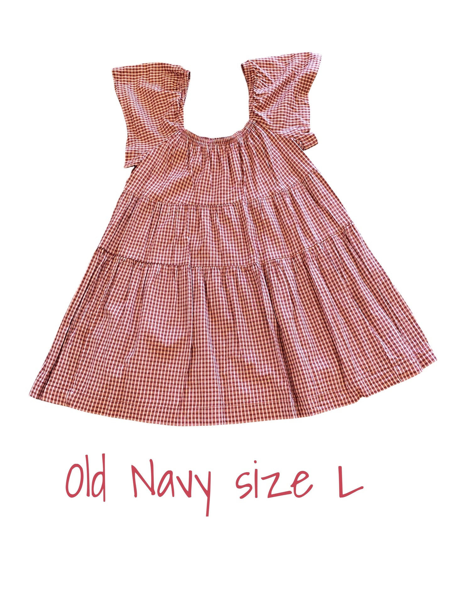 rust plaid Old Navy dress, large