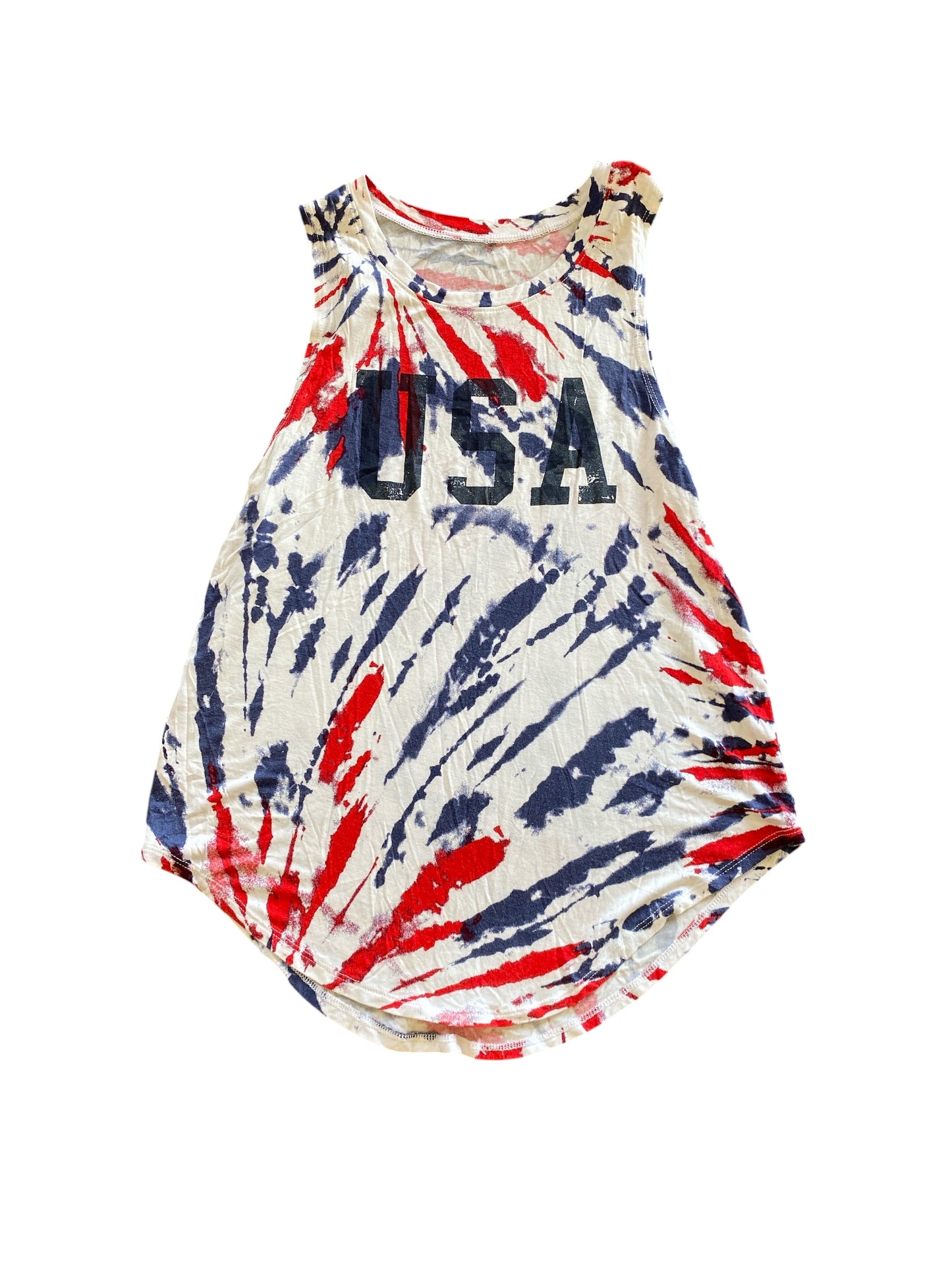 white, red, blue Grayson Threads womens top, small