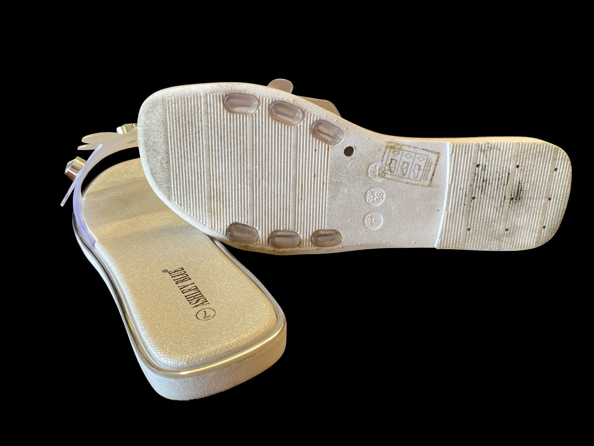 silver Ashley Blue sandals, 7