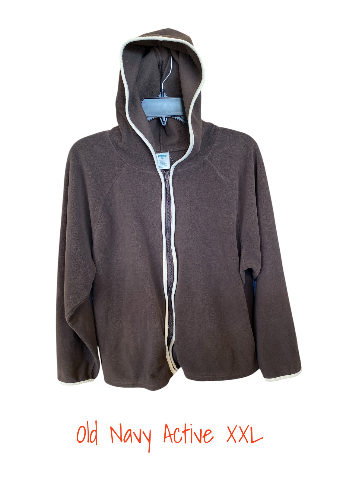 brown Old Navy fleece jacket, XXL