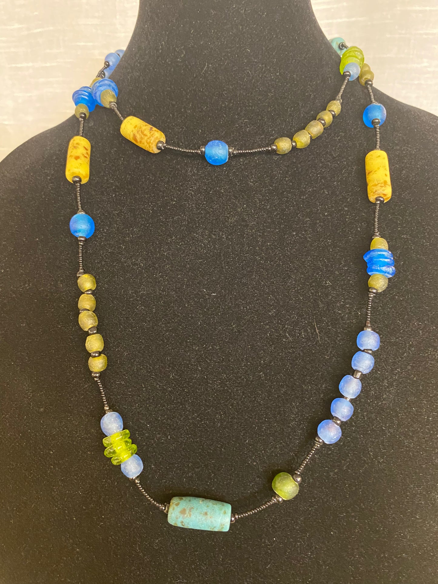 blue, green necklace