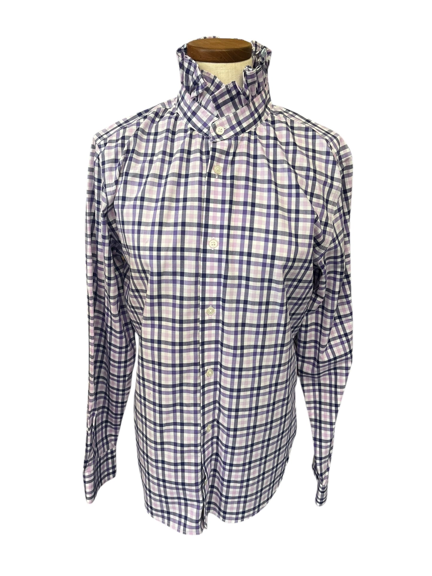 Purple Plaid Kate McHale Jensen womens top, small