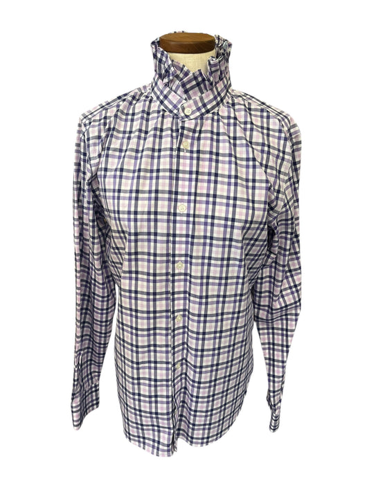 Purple Plaid Kate McHale Jensen womens top, small