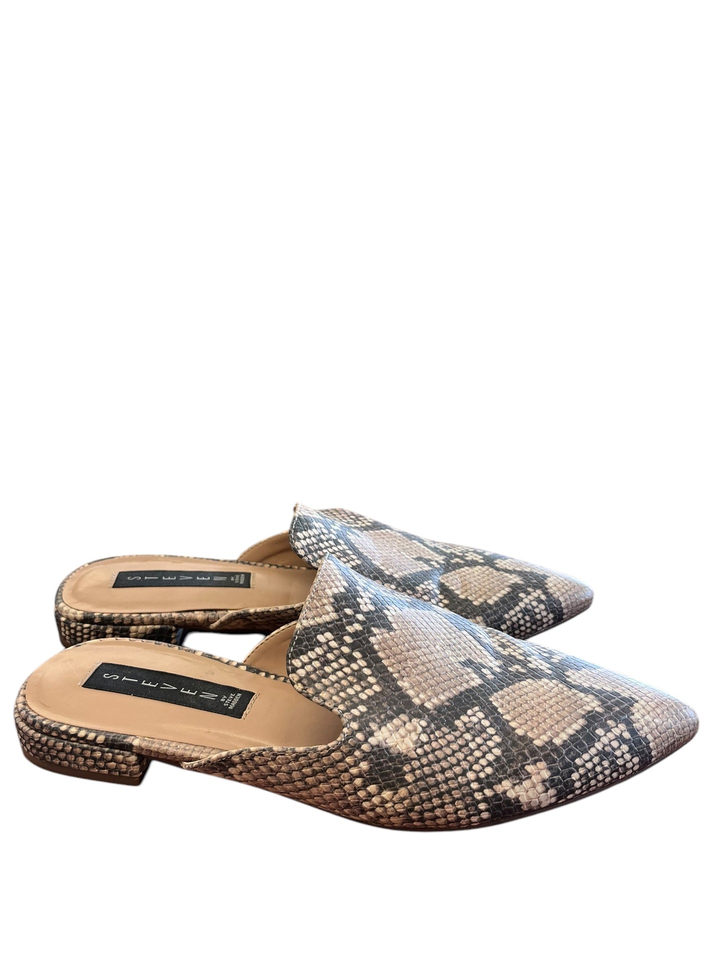 snakeskin Steven New York Mules, 9