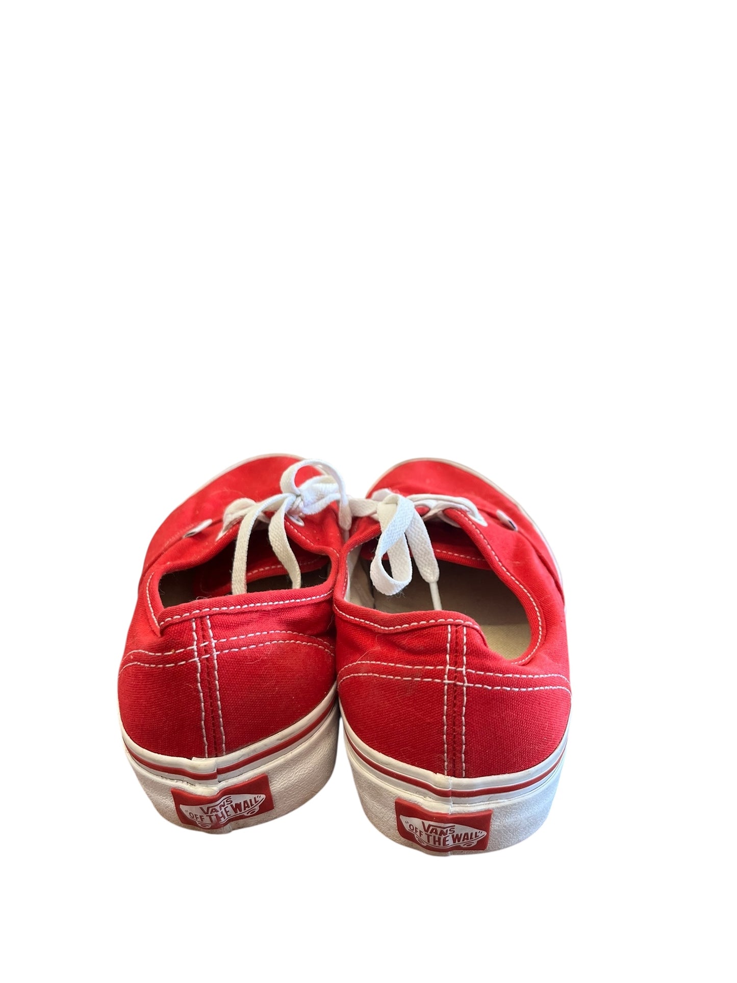 red Vans sneakers, 8.5