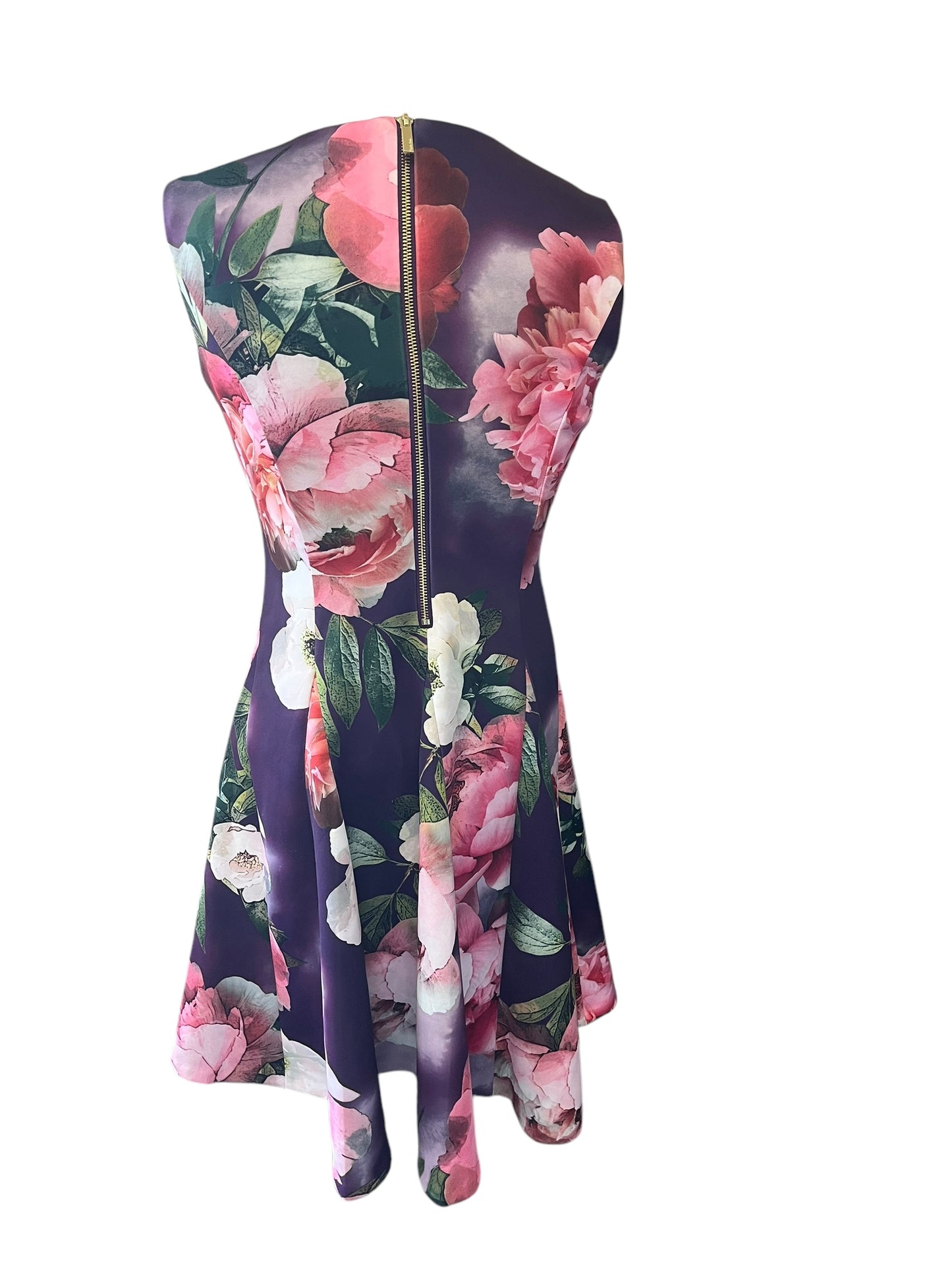 purple floral Calvin Klein dress, 4