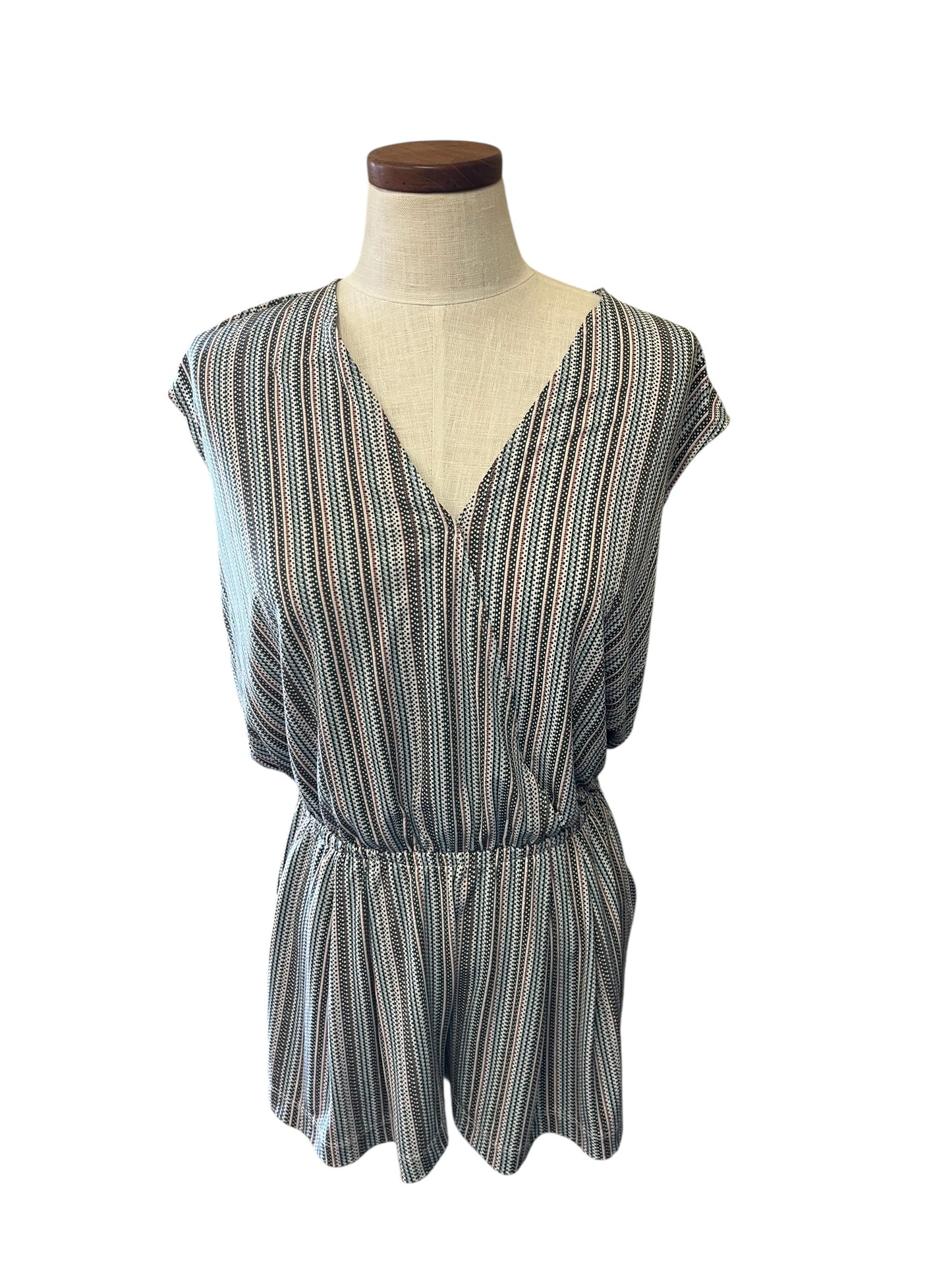 striped BCBG Romper, xs