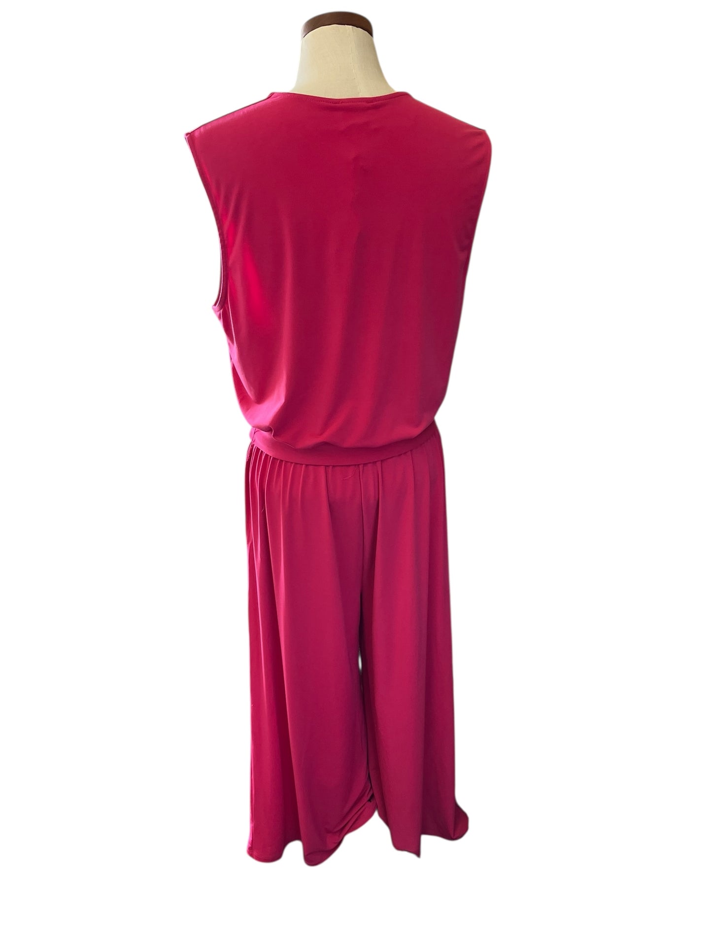 Hot Pink Julie Brown Jumpsuit, XL