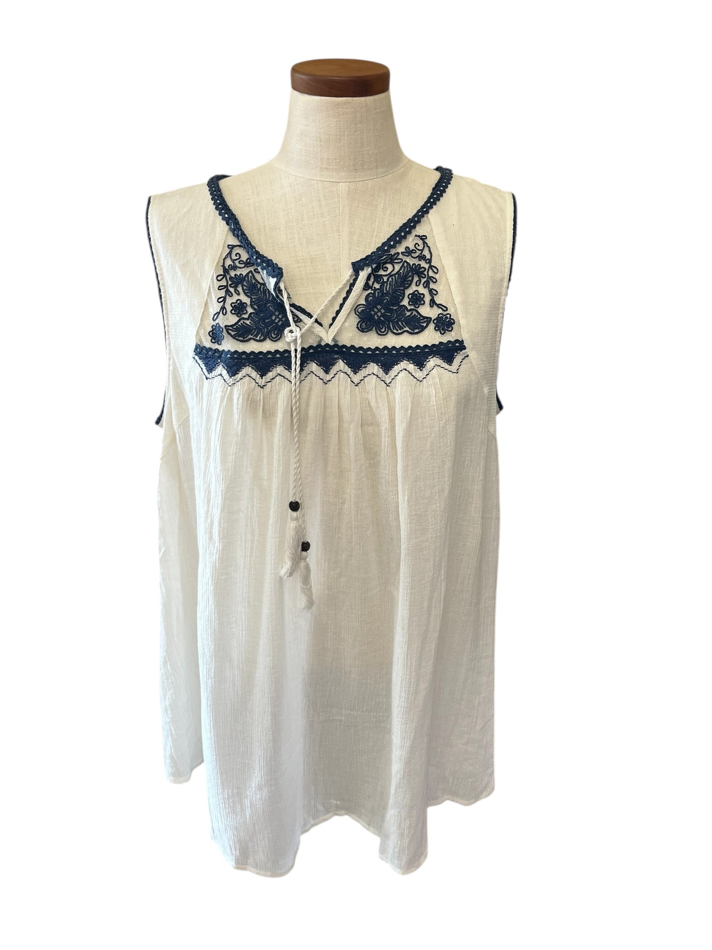 cream Vintage America womens top, medium
