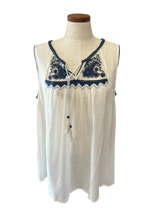 cream Vintage America womens top, medium