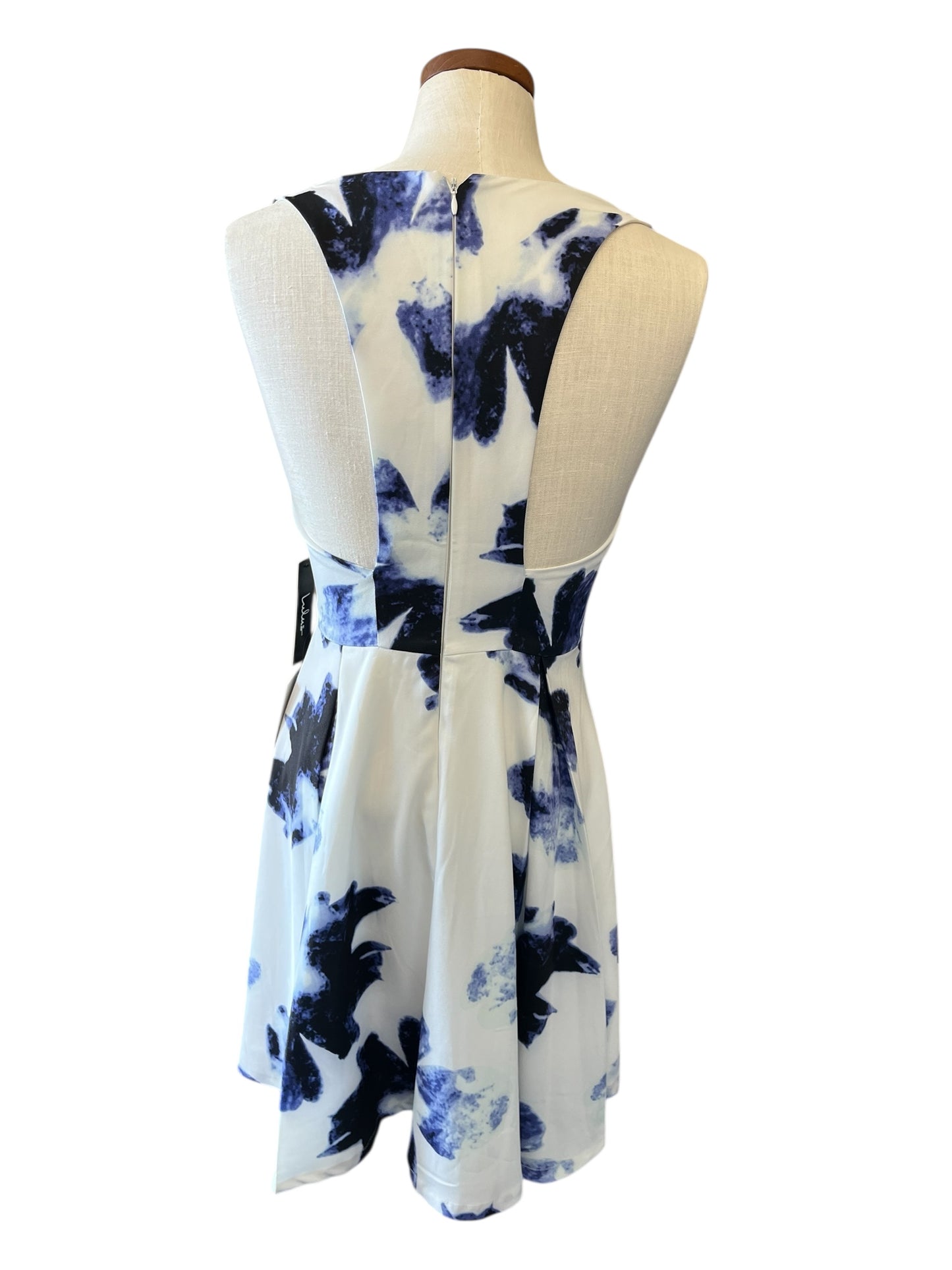 blue floral Lulus dress, small
