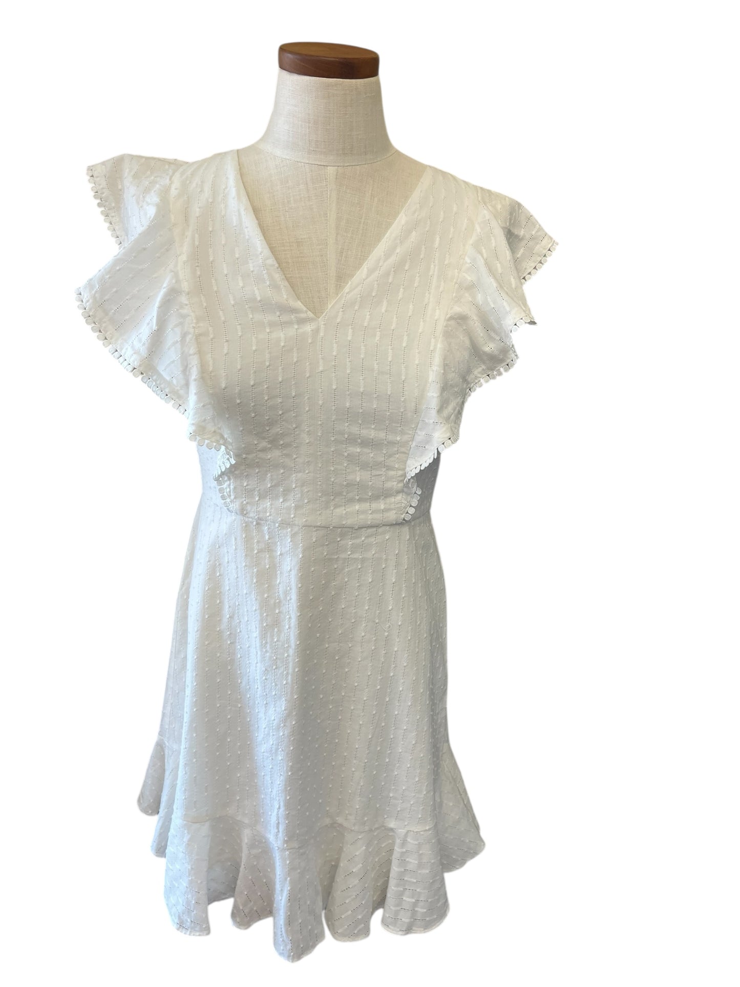 white BCBG dress, small