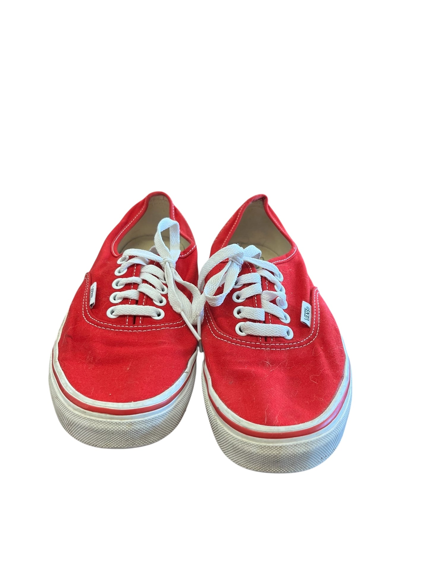 red Vans sneakers, 8.5