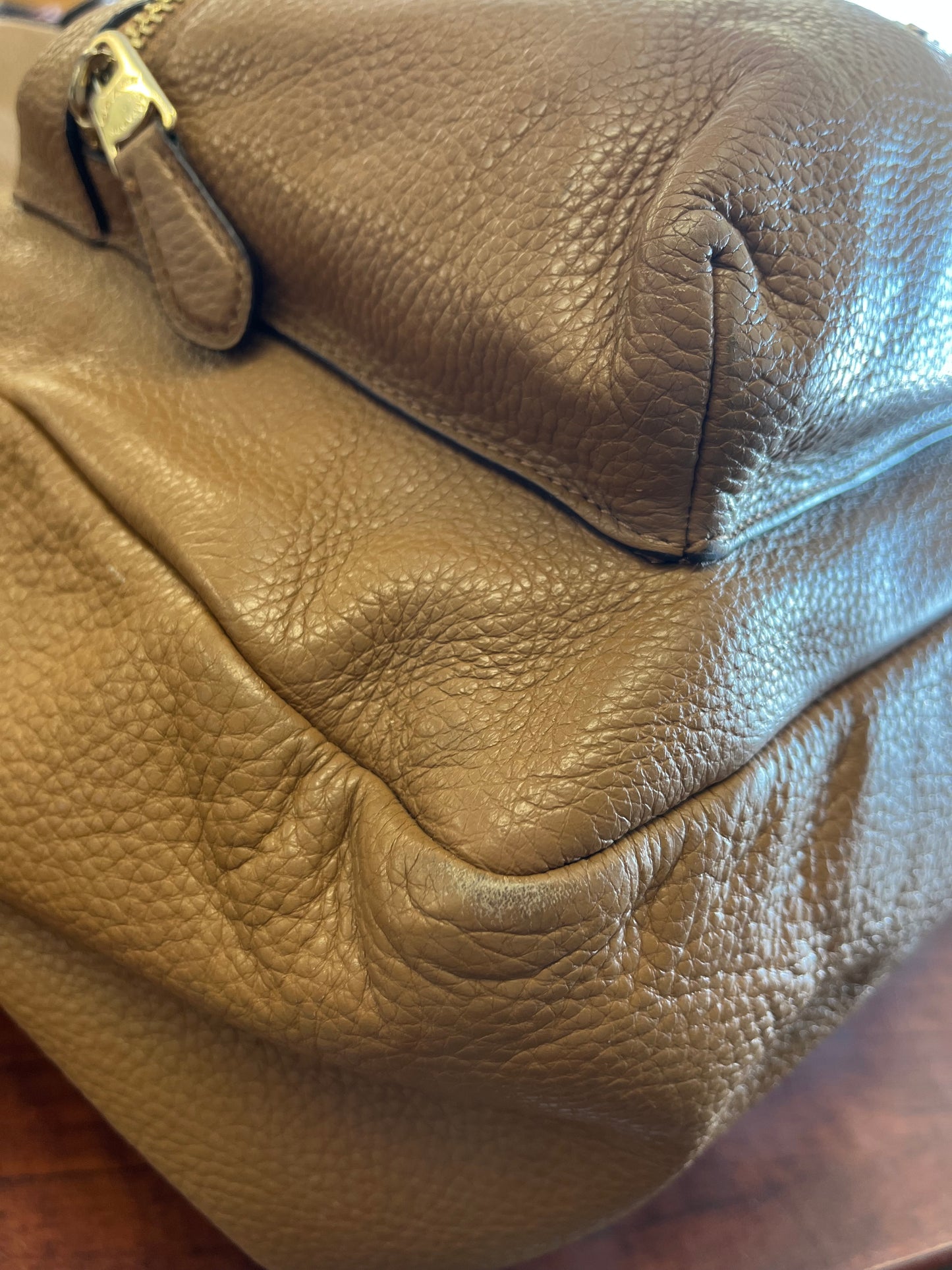 Tan Coach backpack