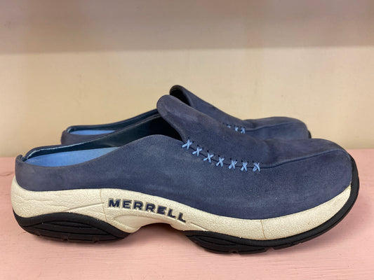 blue Merrell shoes, 7.5