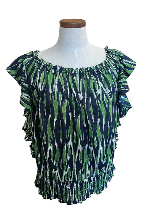 green, navy Michael Kors designer shirt, large
