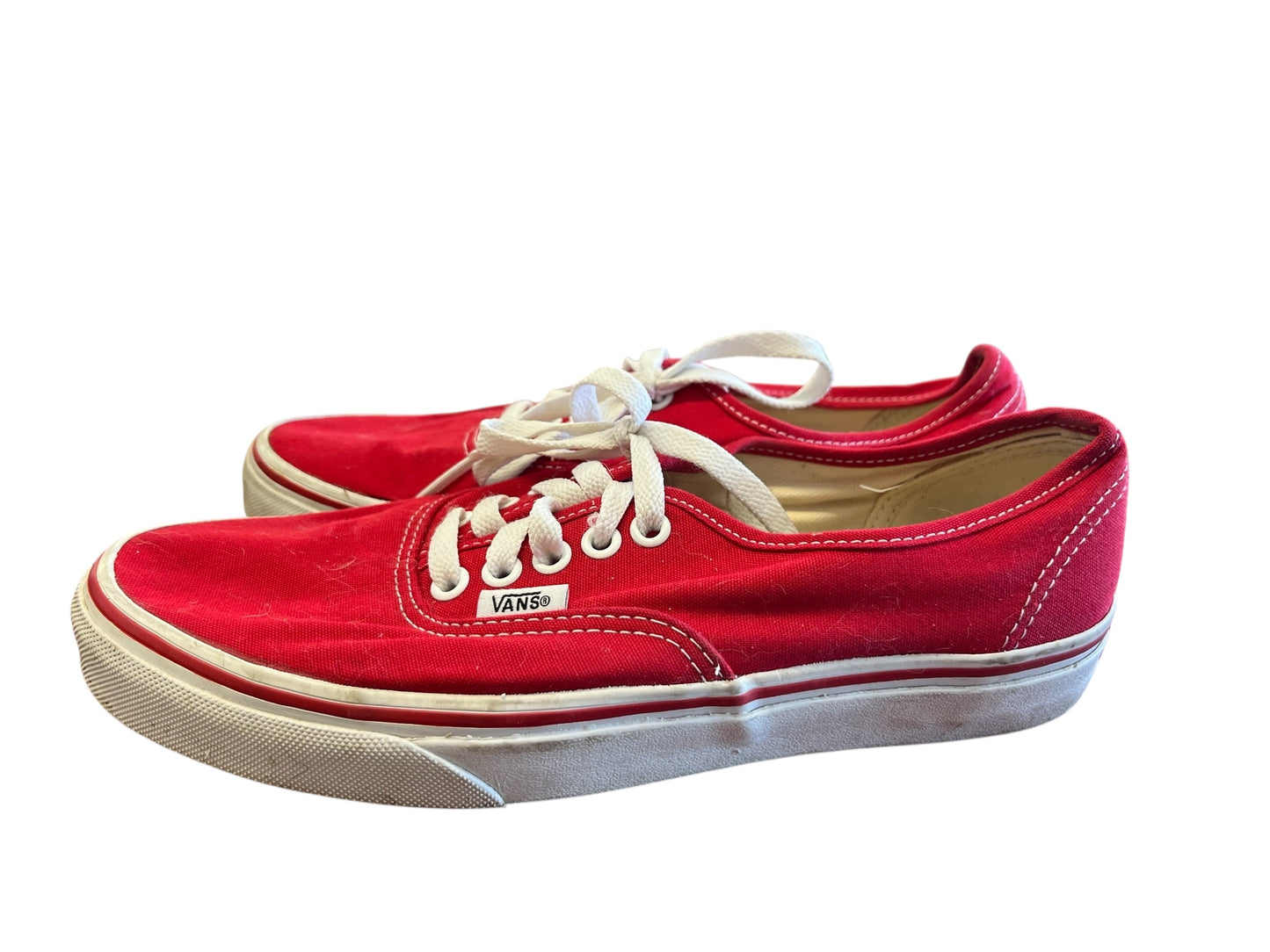 red Vans sneakers, 8.5