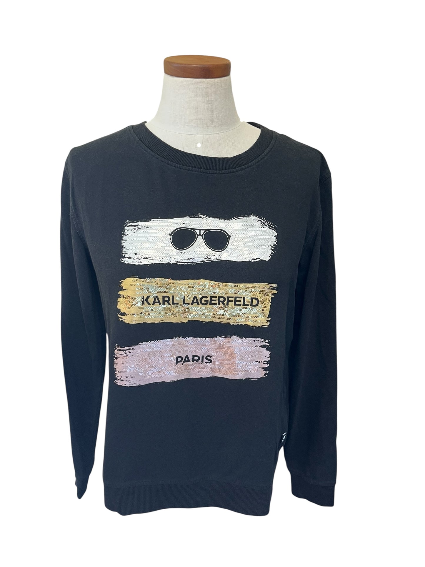 black Karl Lagerfeld Sweatshirt, small
