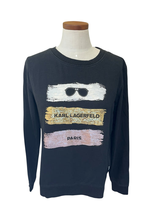 black Karl Lagerfeld Sweatshirt, small