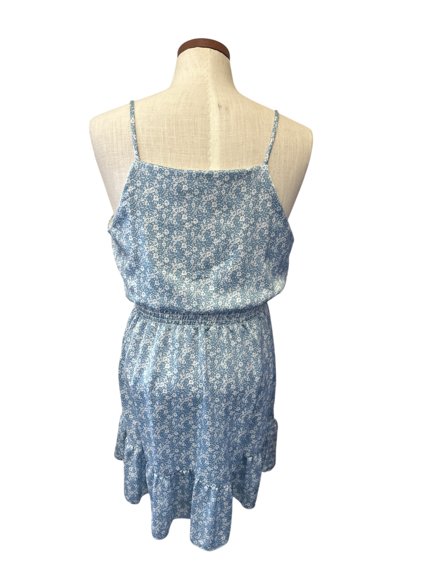 blue floral Altar'd State dress, small