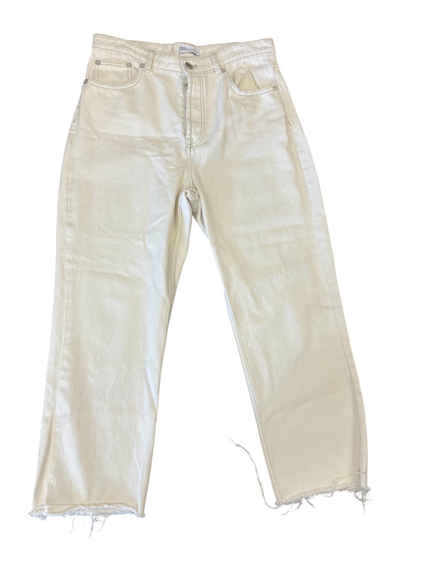cream Zara Pants, 12