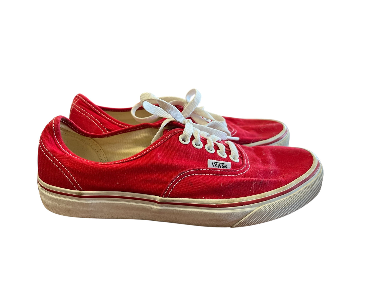 red Vans sneakers, 8.5