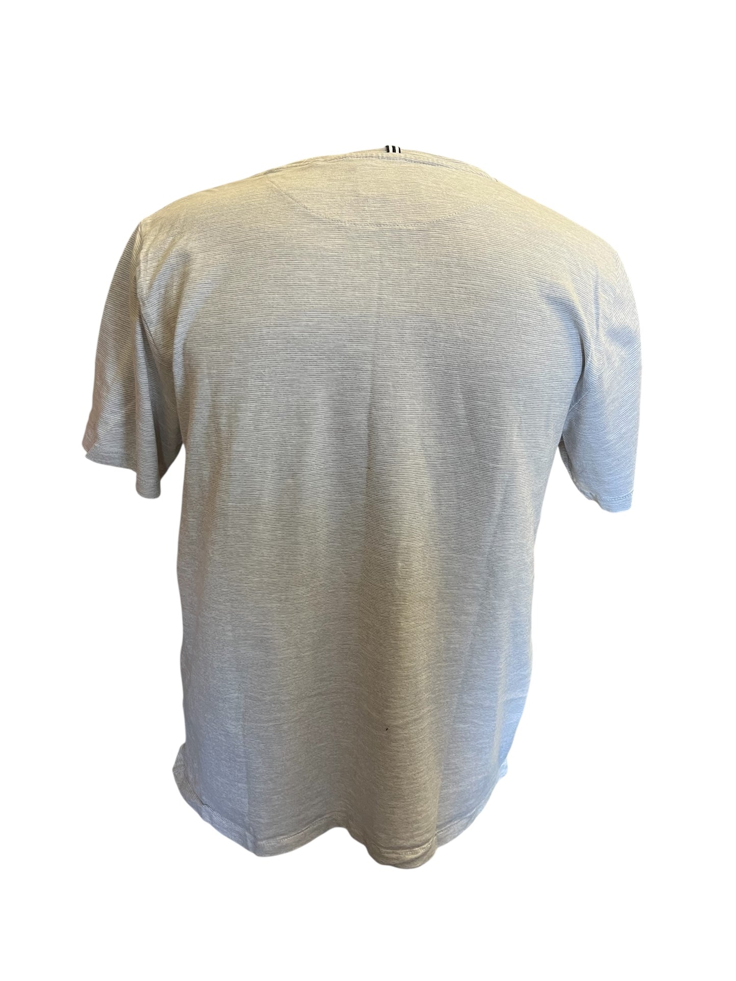 Gray Denim & Flower Men's Tops, large