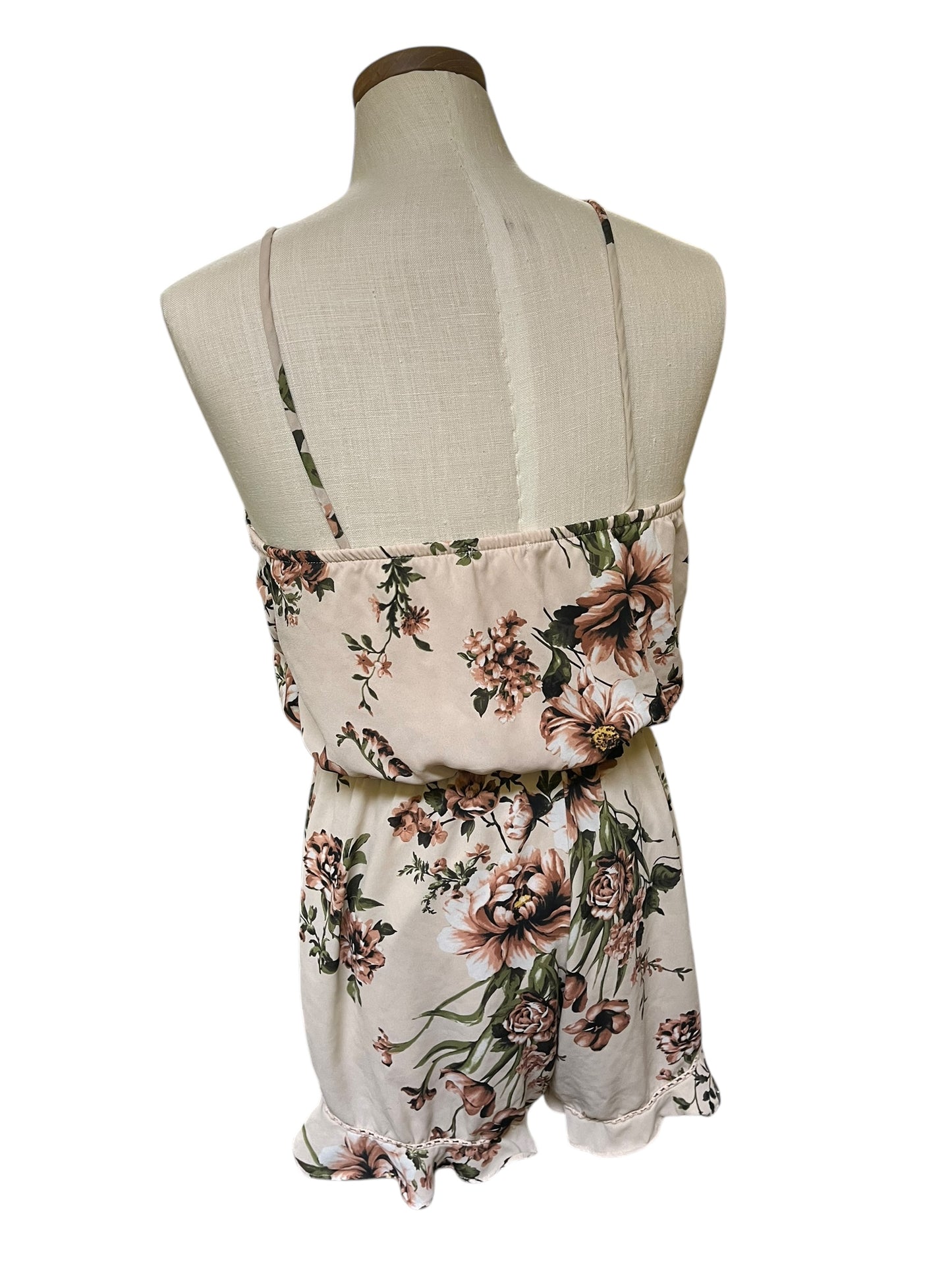 Pink Floral Sienna Sky Romper, Medium