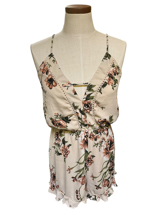 Pink Floral Sienna Sky Romper, Medium
