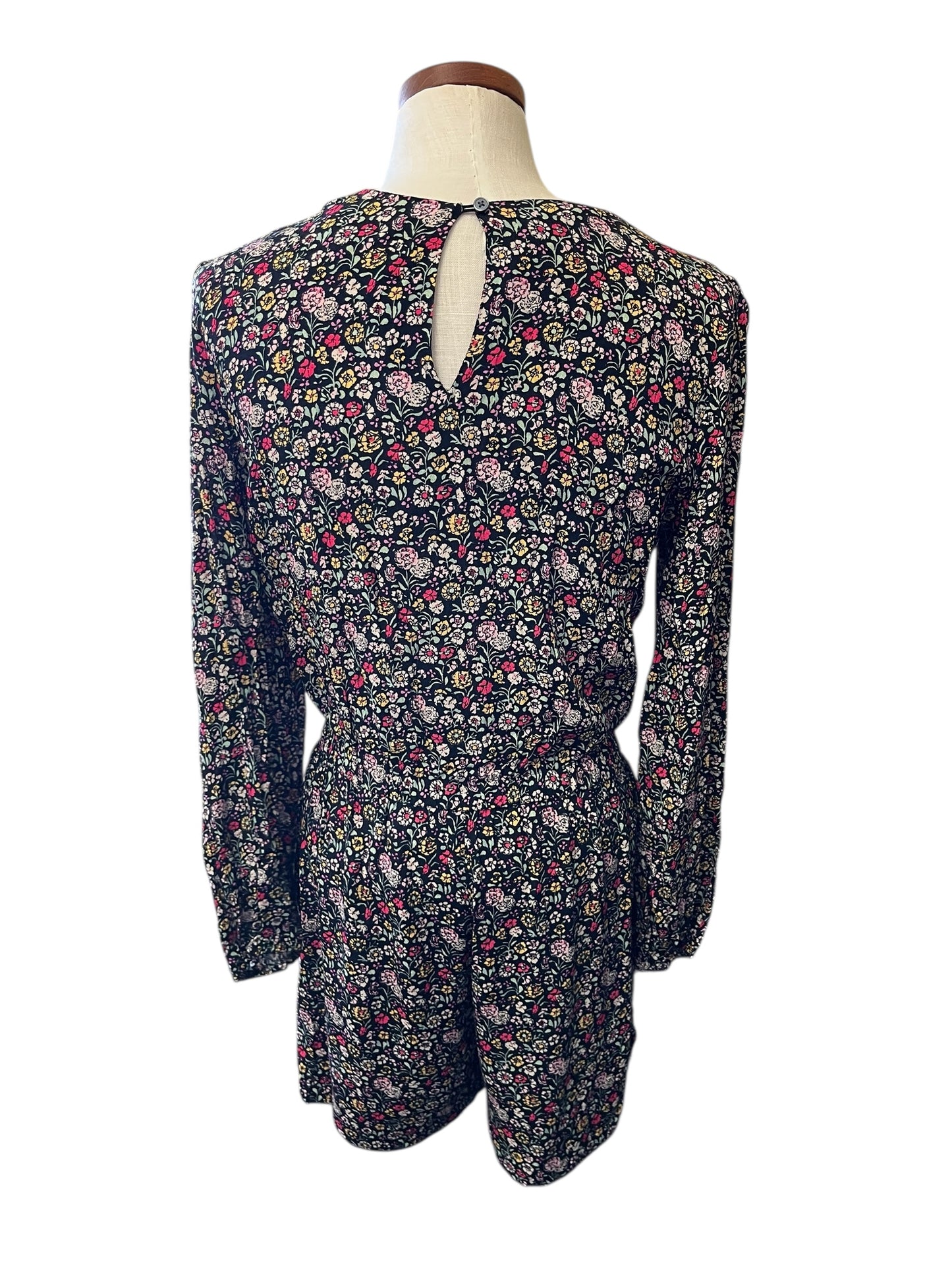 black floral Loft Romper, small