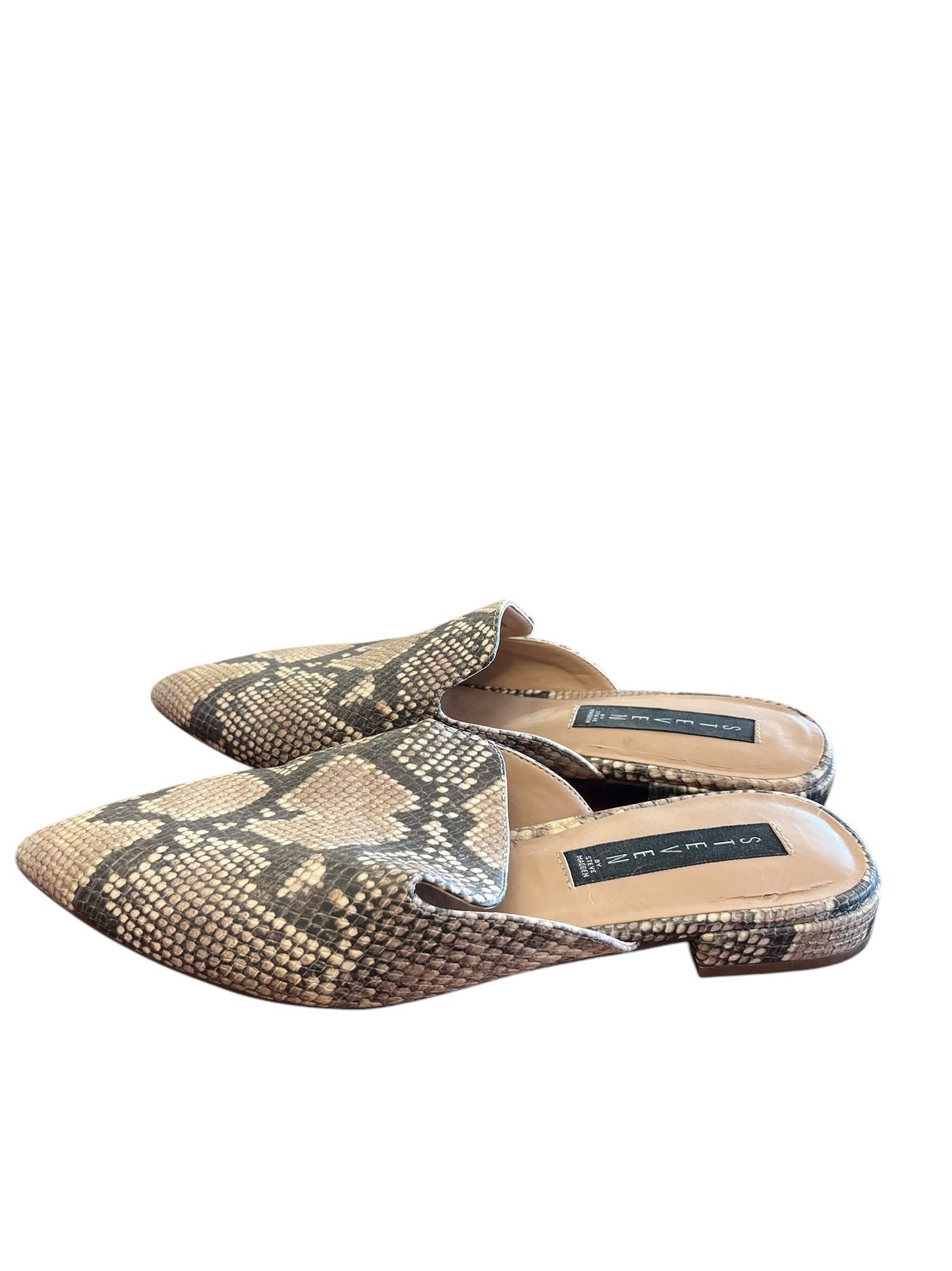 snakeskin Steven New York Mules, 9