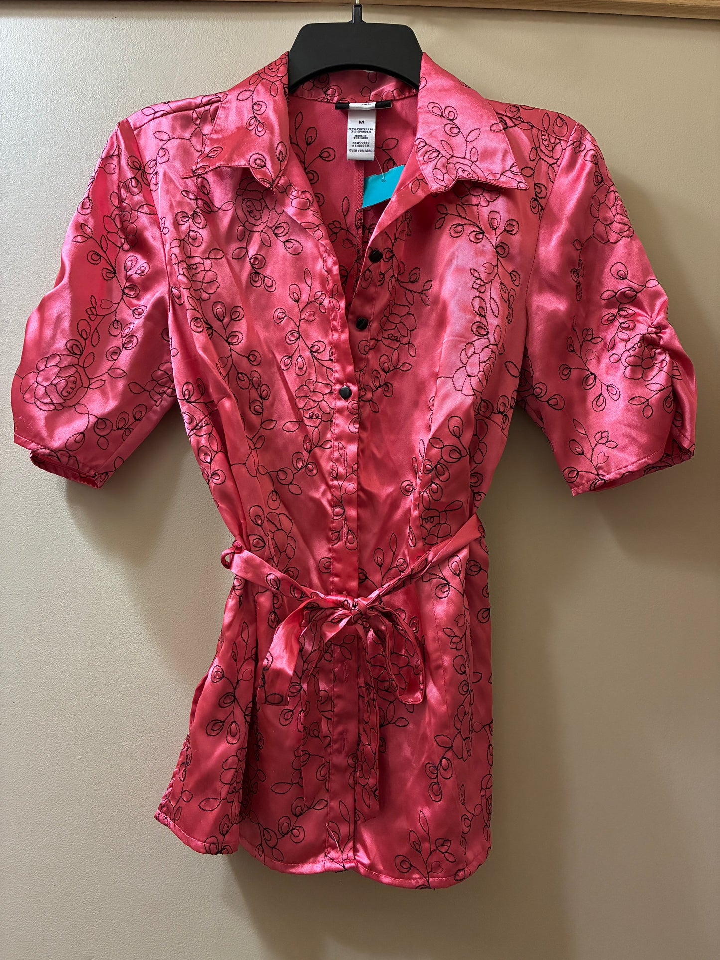 pink and black studio 1940 womens top, medium