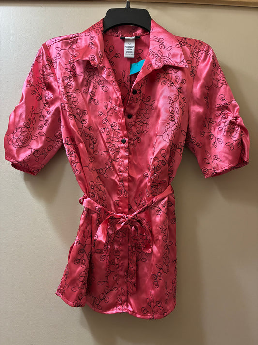 pink and black studio 1940 womens top, medium