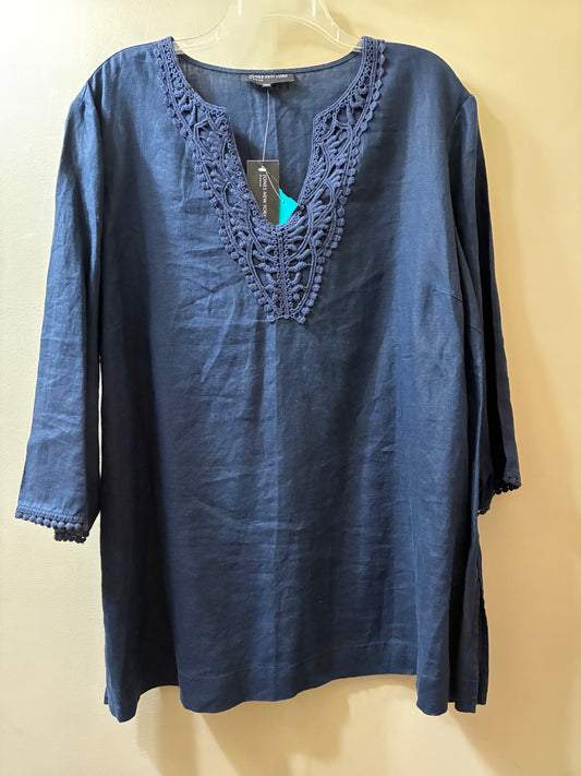 navy Jones New York womens top, 3X