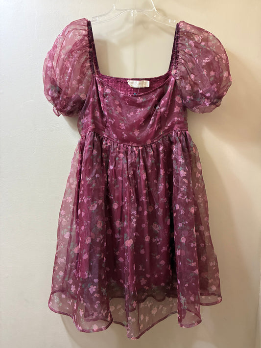 burgundy floral Altar'd State dress, medium